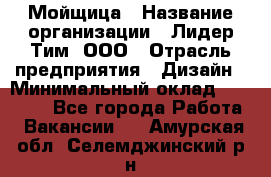 Мойщица › Название организации ­ Лидер Тим, ООО › Отрасль предприятия ­ Дизайн › Минимальный оклад ­ 16 500 - Все города Работа » Вакансии   . Амурская обл.,Селемджинский р-н